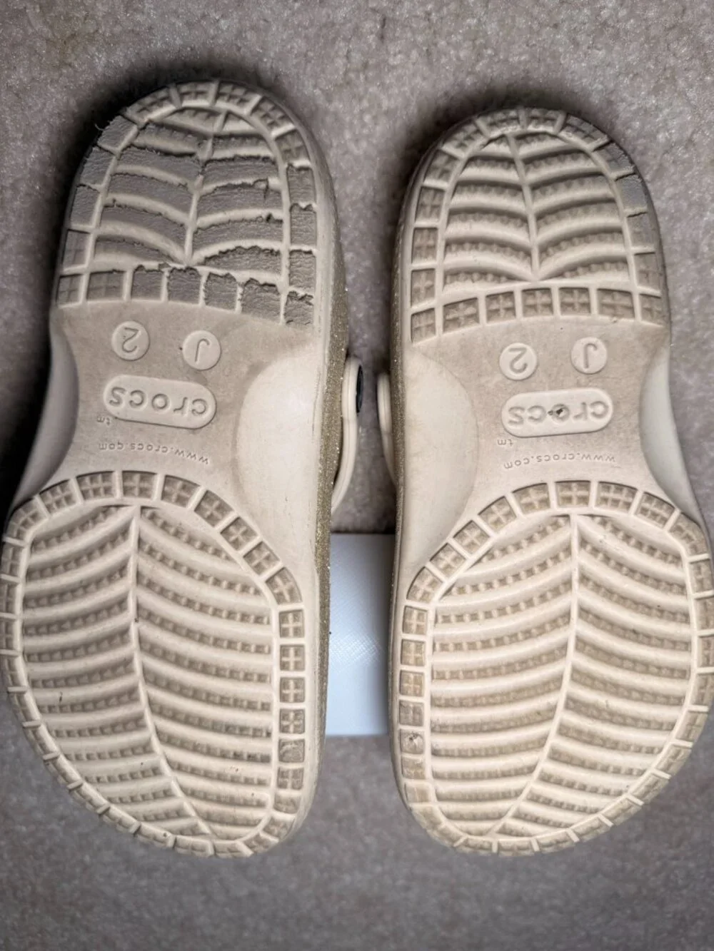 CROCS sparkly gold